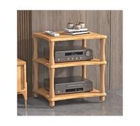 RGZFYH Meuble HiFi Support multimédia AV en Bois Massif, Meuble for amplificateur HiFi, Meuble for Composants stéréo Modernes, Support for Lecteur CD et Console de Jeux TV(Natural,3 Tier)