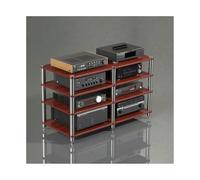 RGZFYH Meuble HiFi Support stéréo Audio-vidéo, étagères d'angle à Plusieurs Niveaux, Lecteur CD/DVD, Composants de Divertissement, Armoire for Console de Jeu, boîtier TV, Xbox TV(Rot,4 Tier)