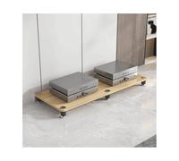 RGZFYH Meuble HiFi Support Tour for équipement Audio et vidéo, Meuble HiFi Moderne for Composants stéréo, Platine Vinyle, amplificateur, récepteur, étagère for Console de Jeux TV(Natural,1 Tier)