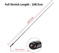 RH-660S High Gain Telescopic Antenna Dual Band VHF UHF 144/430MHz Telescopic Antenna for Two-Way Radio Antenna