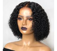 RH-HPC Pièces de Poitrine Naturelle Perruques de Cheveux bouclés Partie Naturelle Cheveux Synthétiques Non Femme Perruques Machine Made Wig Short Bob Perruque Extensions de Cheveux