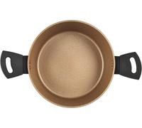 Rh01670Beu7 Opulence Collection Non-Stick 24 Cm Stockpot, Induction And Dishwasher Safe, Black And Gold, Stainless Steel