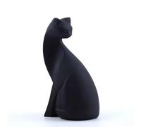 RHAIYAN BAr377 Statues de chats en résine pour décoration d'intérieur, mariage européen - Sculpture décorative de la maison (noir B) - 14 cm