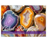 Rhapsodie d'agate - des rivières colorées en agate rubanée et quartz, Version française (Calendrier mural 2026 DIN A3 portrait), Calendrier CALVENDO mensuel