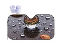 Rhapsodie De Goutte De Pluie Imprimée Voiture Couverture Pare Brise Anti UV Pare-Soleil avec Ventouses Voiture Housses De Soleils pour SUV Berlines Voitures 70x130cm