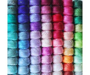 Rhapsody Taille 8 Coton perlé # 8 fils de Crochet Perle en coton égyptien, broderie Double mercerisé, couture Wild Orchid