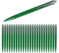 Rhaul-Alltime Lot De 25 Stylos À Bille Rétractables Avec Encre Verte Largeur De Trait M Avec Recharge Standard X20 - Résistant Aux Documents Iso 12757-2 - Clip Métallique Robuste - E-737463 00