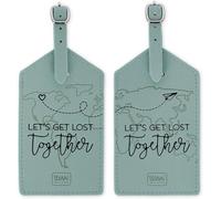 Rhaul-Legami - Étiquettes De Bagages, Let's Get Lost Together, Lot De 2 Plaques Signalétiques Pour Valise, Accessoire De Voyage Aérien Croisière Train, Étiquettes De Bagage Pour Protection De Données