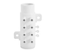 Rhawuy 8 Port PVC Mélange d'eau | Kit de plomberie Spa/Ressort Chaud/Piscine | Haute température et Stable | 3 Bouchons Inclus | Raccord de tuyaux de 35 mm de diamètre