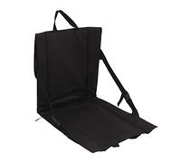Rhawuy Coussin de siège de Stade | Coussin de blanchisseur Portable Pliable avec Dossier et Poche de Rangement | Coussin de siège extérieur pour Jeux Sportifs/Plage/Pique-Nique | Noir