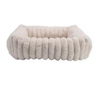 Rhawuy Dog Cat Bed Soft Washable | Ergonomic Pet Sleeping Bed with Removable Zipper Cover | Rectangular Support for Small & Large Breeds | Grip Base for Peaceful Rest