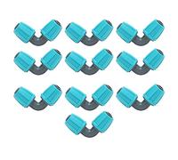 Rhawuy Drip Irrigation Fittings 16mm Lock Barbed Connectors | 10PCS 90° Elbow Hose Joints for Garden/Greenhouse/Farming | PE Material, Easy Installation, Leak - Proof