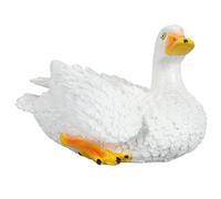 Rhawuy Duck Ornament | Lifelike Garden Statue for Outdoors/Lawns/Patios | Weatherproof White Duck Figurine for Yard & Home Decor