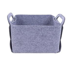 Rhawuy Felt Storage Basket with Handles | Organizer for Closet / Living