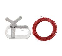 Rhawuy Heavy Duty Pool Cover Winch Kit | 100FT Galvanized Cable & Spring Loaded Ratchet for Above Ground Swimming Pools | Winter Protection for Round/Oval/Rectangular Pools