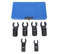 Rhawuy Jeu de clés à pied d'oie 6 pièces |Tête flexible à 180° pour les espaces restreints |Clés pour conduites de carburant/conduites de frein 1/2 et 3/8 pouces |12 mm 14 mm 16 mm 17 mm