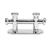 Rhawuy Marine Double Cross Bollard | 316 Stainless Steel Boat Cleat for Docks & Yachts | Robust Deck Hardware 145x61x85mm | Weatherproof Mooring Bitt