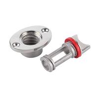 Rhawuy Marine Garboard Drain Plug | 316 Stainless Steel Marine - Grade | Fits Boat Transoms/Fish Wells/Ice Chests | Threaded Removable Plug with O - Ring Gasket