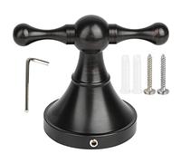 Rhawuy Patère antique en bronze noir |Cintre mural pour chapeaux et peignoirs |Crochet simple pour salle de bain/chambre/entrée |Laiton poli avec vis