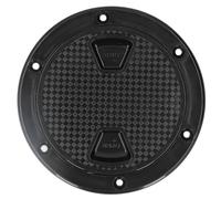 Rhawuy Plaque de Pont de Bateau de 4 Pouces |Couvercle de Trappe d'inspection Rond en ABS |Protégé Contre la lumière du Soleil, protégé Contre Les intempéries, étanche à l'eau