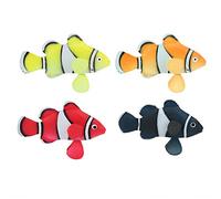 Rhawuy Silicone Luminous Clownfish Decor | Bionic Swim Motion & Glow in Dark | Aquarium Fish Tank Ornament/Home Office Decor | 4 Realistic Colors, Safe for Fish
