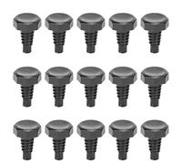 Rhawuy Snooker Pool Cue Bottom Cover Set | 15pcs Minimize - Collision Tail Plug Caps | Replacement for Billiard Cue Accessories/Pool Sticks/Cue Butts | Resilient Plastic Black Caps