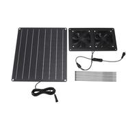 Rhawuy Solar Exhaust Fan Kit 12V 20W Solar Panel Fan with Switch Control for Outdoor Chicken Coop Greenhouse Pet House