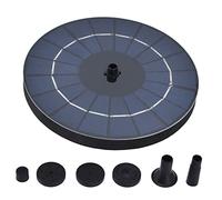 Rhawuy Solar Floating Fountain Pump 9V 3.5W | 6 Nozzles for Custom Water Patterns | IP68 - Protected for Bird Bath/Garden/Pond | 40-70cm Spray Height, 180L / H Flow Rate