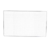 Rhawuy Stainless Steel BBQ Grill Mat | 50x30cm Barbecue Mesh Net for Even Heat/Picnic/Camping | Chrome Plated & Oxidation Cooking Rack