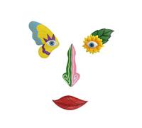 Rhawuy Tree Face Decorations for Garden | Colorful & Flower Tree Faces | Funny Outdoor Wall Decor/Yard Art/Patio Ornament