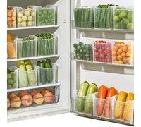 RHBHY Boite de Rangement Frigo Organisateur Frigo Fridge Organizer Lot de 6 Organiseur Frigo pour Réfrigérateur la Cuisine Le Garde-Manger Les Armoires et Les Comptoirs - sans BPA (6)