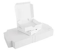 RHBLME Lot de 100 mini boîtes à pizza, 8,9 x 8,9 x 2,1 cm, petites boîtes à pizza avec revêtement en argile, boîte à pizza blanche pour mini pizza, biscuits, gâteaux, cadeaux de fête, mariages