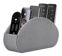RHCSZ Support de télécommande TV en cuir synthétique avec 5 compartiments, organiseur de table de chevet pour contrôleur, lunettes, pinceaux de maquillage, bijoux et lecteur multimédia, rangement pour