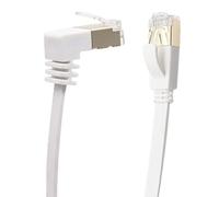 RHCXCYTJ Câble Ethernet Cat6 plat à angle droit de 90 degrés vers le bas - Cordon de raccordement plat pour réseau Internet LAN Gigabit - Pour routeur, modem, imprimante, câble réseau FTP Cat6 32 AWG