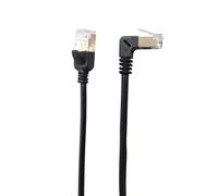 RHCXCYTJ Câble Ethernet Cat8 à angle droit à 90 degrés, 32 AWG, 40 Gbit/s, haut débit, 2000 MHz, câble réseau LAN Cat8 avec connecteurs RJ45 plaqués or (angle vers le bas, 1 m)