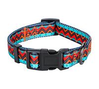 Rhea Rose - Collier tribal pour chien avec motif aztèque, colliers ajustables de taille moyenne, géométrique