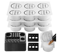 RHEIN 18 Tatouage Dip Foam Coupe 2 Tatouage Ink Cups Holder 12 Tattoo Ink Tray Cleaning Needles Tip Tattoo Cleaning Supplies Disposable Professional TC316KIT