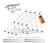 Rhein Beleuchtung Support de panneau solaire en aluminium renforcé de 118 cm, angle 0-90°, convient pour toits plats, murs, caravanes, bateaux, panneaux de 100 W-800 W