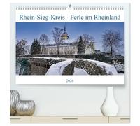 Rhein-Sieg-Kreis - Perle im Rheinland (hochwertiger Premium Wandkalender 2026 DIN A2 quer), Kunstdruck in Hochglanz: Der zwischen den Städten Bonn und ... breites Angebot an Freizeitmöglichkeiten.