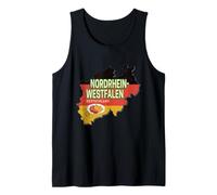 Rhénanie du Nord-Westphalie Allemagne Carte d'état rétro NRW Débardeur