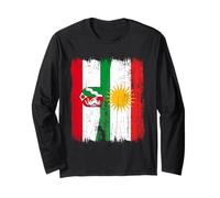Rhénanie du Nord-Westphalie Allemagne Kurdistan Maillot Demi-Drapeau Manche Longue