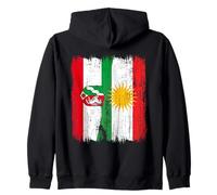 Rhénanie du Nord-Westphalie Allemagne Kurdistan Maillot Demi-Drapeau Sweat à Capuche