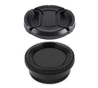 Rheross 1 lot de coques en plastique noir + bouchon d'objectif arrière pour appareil photo reflex numérique et 1 bouchon d'objectif universel de 49 mm pour appareil photo reflex numérique, 751269