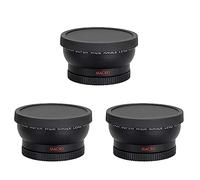 Rheross Lot de 3 Convertisseurs Grand Angle 0,45x 58 mm avec Fixation Macro Gros Plan, Accessoire Photographie pour Rebel T6S, T6I, SL1, T5, T5I, T4I, T3