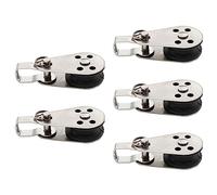 Rheross Lot de 5 poulies en acier inoxydable pour yacht à voile, poulie de bateau, poulie de corde en nylon