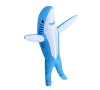 RHESHIN Costume gonflable de requin pour adulte -Halloween Gonflable Adulte Costume Requin pour Halloween cosplay fête (Blue)