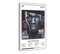 RHFWEC Best Of 50 % - Poster d'album de musique sur toile - Décoration murale pour salon, chambre à coucher - 60 x 90 cm
