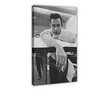 RHFWEC Johnny Cash Poster sur toile Motif cigarette 60 x 90 cm