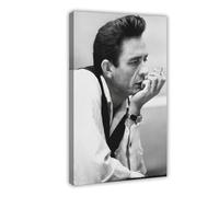 RHFWEC Johnny Cash Poster sur toile pour décoration murale de salon, chambre à coucher 30 x 45 cm