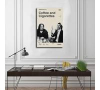 RHFWEC Poster de film vintage Café et cigarettes sur toile Décoration murale pour salon, chambre à coucher 60 x 90 cm